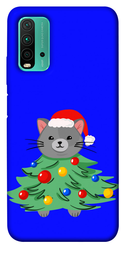 Чохол Новорічний котик для Xiaomi Redmi Note 9 4G