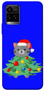 Чохол Новорічний котик для Vivo Y33s