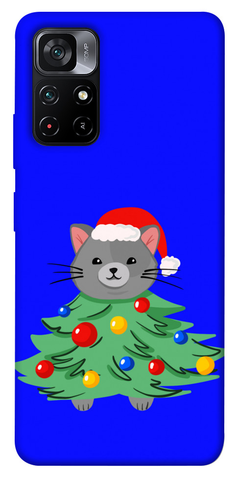 Чехол Новорічний котик для Xiaomi Redmi 10 5G