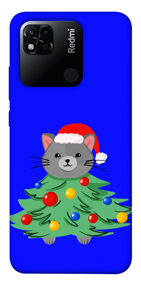 Чохол Новорічний котик для Xiaomi Redmi 10A