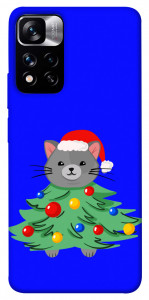 Чехол Новорічний котик для Xiaomi Redmi Note 11 5G