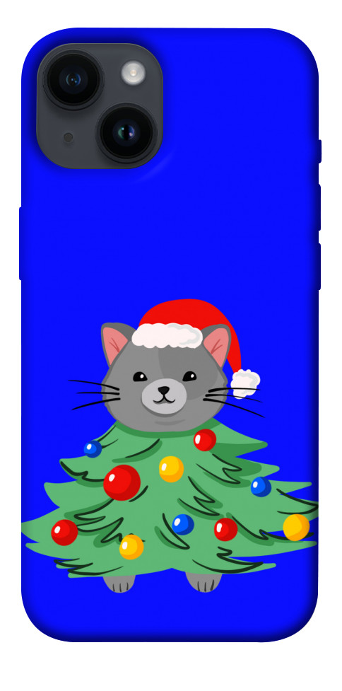 Чехол Новорічний котик для iPhone 14