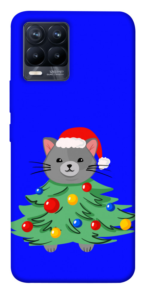 Чехол Новорічний котик для Realme 8