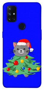 Чохол Новорічний котик для OnePlus Nord N10 5G