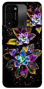 Чехол Flowers on black для TECNO Spark Go 2022 (KG5m)