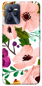 Чехол Акварельные цветы для Realme C35