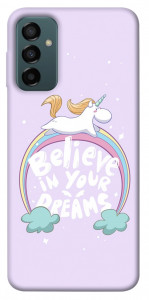 Чохол Believe in your dreams unicorn для Galaxy M13 4G