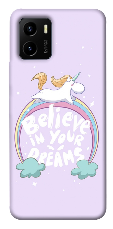 Чехол Believe in your dreams unicorn для Vivo Y15s