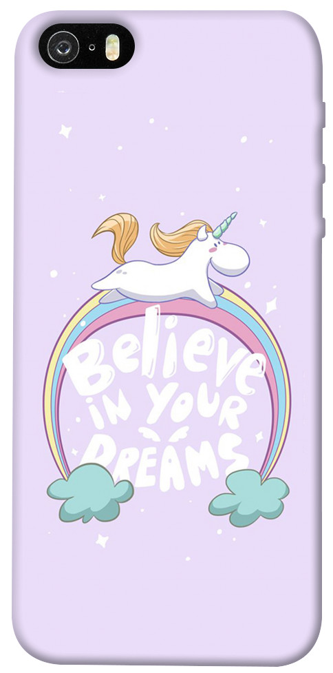 Чехол Believe in your dreams unicorn для iPhone 5