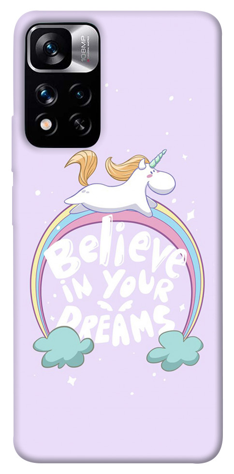 Чехол Believe in your dreams unicorn для Xiaomi Redmi Note 11 5G