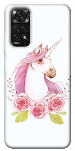Чехол Единорог с цветами для Xiaomi Redmi Note 11S