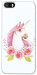Чехол Единорог с цветами для iPhone 5