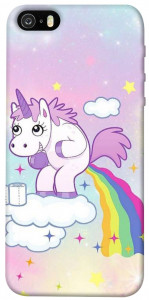 Чехол Единорог с радугой для iPhone 5S