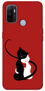 Чехол Влюбленные коты для Oppo A53