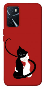 Чехол Влюбленные коты для Oppo A16 4G