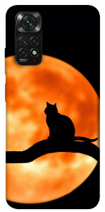 Чехол Кот на фоне луны для Xiaomi Redmi Note 11S
