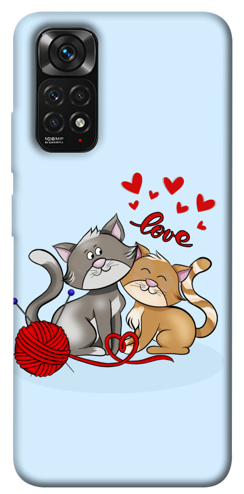 Чехол Два кота Love для Xiaomi Redmi Note 11 (Global)