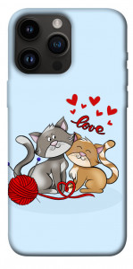 Чехол Два кота Love для iPhone 14 Pro Max