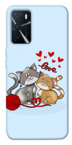 Чехол Два кота Love для Oppo A16 4G