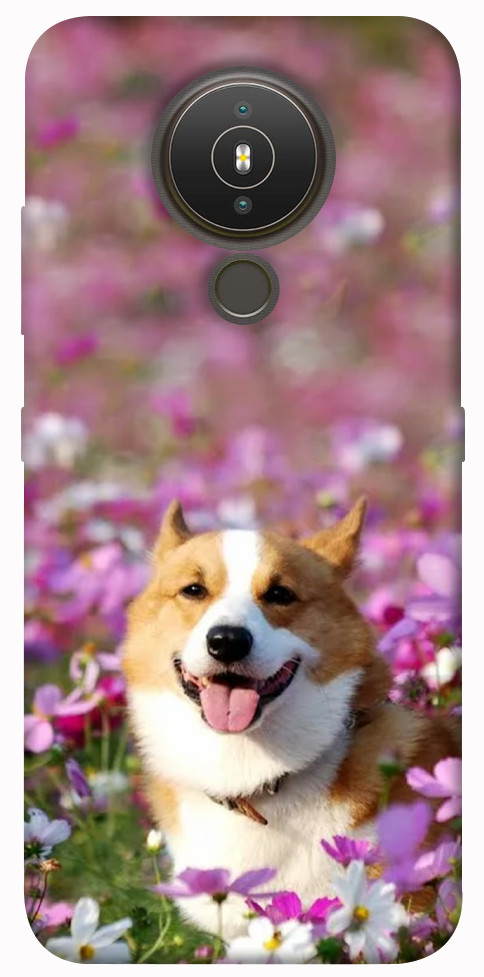 

Чохол Коргі в квітах для Nokia 1.4 1461812