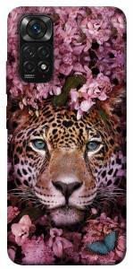 Чехол Леопард в цветах для Xiaomi Redmi Note 11S