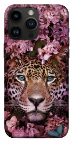 Чехол Леопард в цветах для iPhone 14 Pro Max