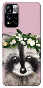 Чехол Raccoon in flowers для Xiaomi Redmi Note 11 5G