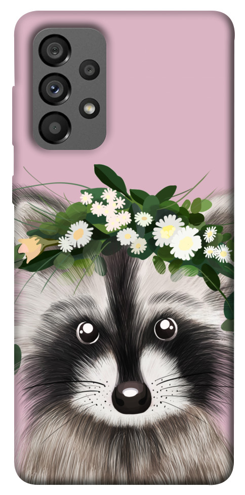 Чохол Raccoon in flowers для Galaxy A73 5G