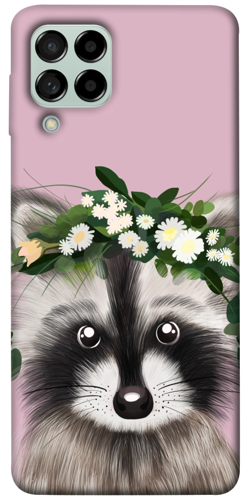 Чехол Raccoon in flowers для Galaxy M53