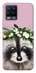 Чехол Raccoon in flowers для Realme 8