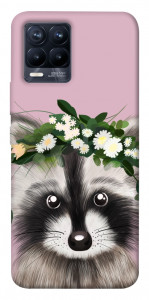 Чехол Raccoon in flowers для Realme 8 Pro