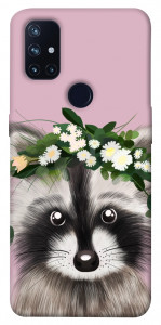 Чохол Raccoon in flowers для OnePlus Nord N10 5G