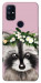 Чехол Raccoon in flowers для OnePlus Nord N10 5G