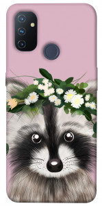 Чехол Raccoon in flowers для OnePlus Nord N100