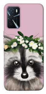 Чехол Raccoon in flowers для Oppo A16s