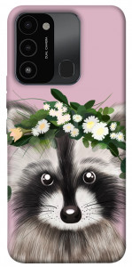 Чехол Raccoon in flowers для TECNO Spark 8C