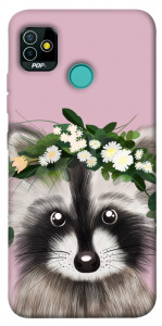 Чехол Raccoon in flowers для TECNO Pop 5