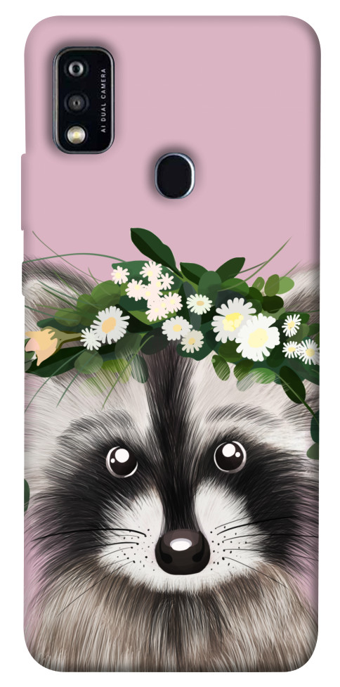 Чехол Raccoon in flowers для ZTE Blade A51