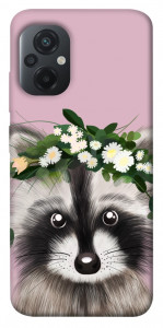 Чехол Raccoon in flowers для Xiaomi Poco M5