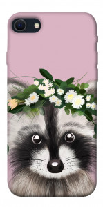 Чехол Raccoon in flowers для iPhone SE (2022)