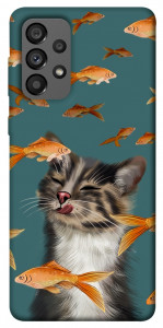 Чохол Cat with fish для Galaxy A73 5G