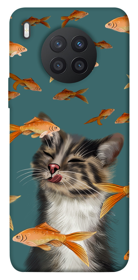 

Чохол Cat with fish для Huawei nova 8i 1463338