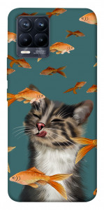 Чехол Cat with fish для Realme 8