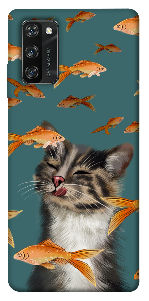 

Чохол Cat with fish для Blackview A100 1463362