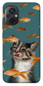 Чехол Cat with fish для Xiaomi Poco M5