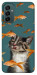 Чехол Cat with fish для Galaxy M23 5G