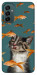 Чохол Cat with fish для Galaxy M23 5G