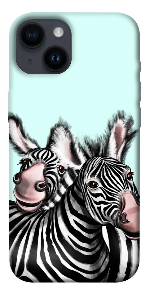 Чехол Cute zebras для iPhone 14