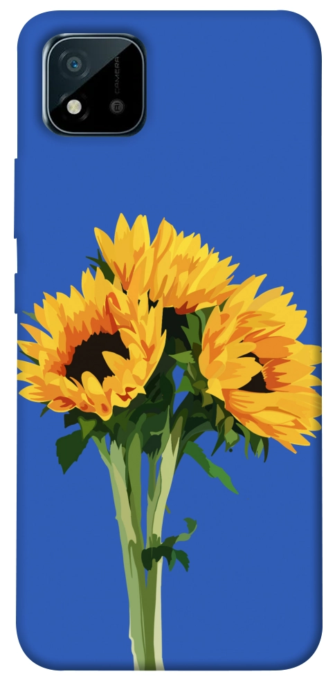 Чехол Bouquet of sunflowers для Realme C20