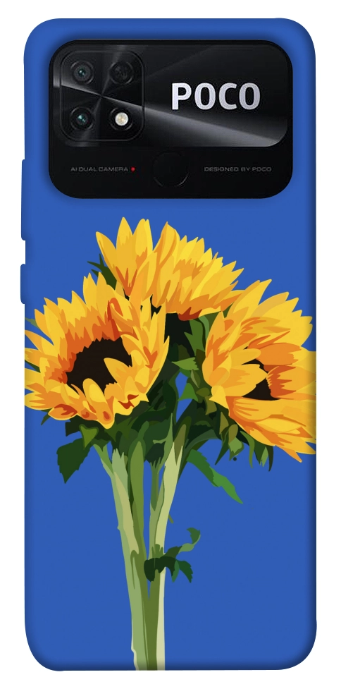 Чехол Bouquet of sunflowers для Xiaomi Poco C40